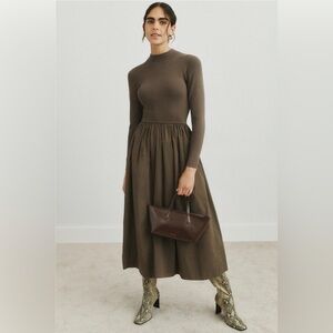 Marie Oliver Brown Ribbed Knit Top
